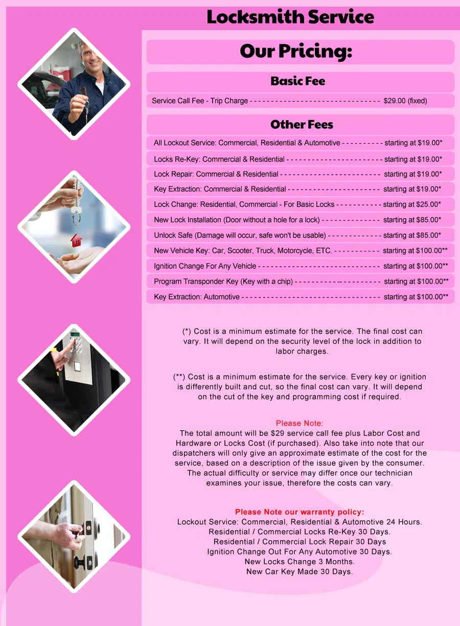 Dallas General Locksmith, Dallas, TX 469-893-4256 - Pricelist-15