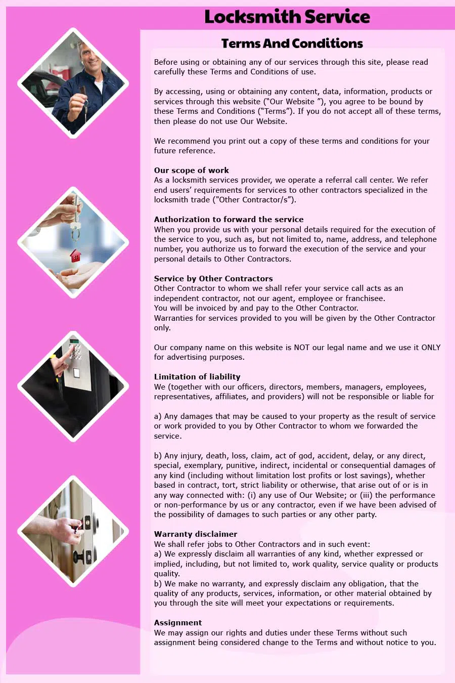 Dallas General Locksmith, Dallas, TX 469-893-4256 - TermsAndCondition-15